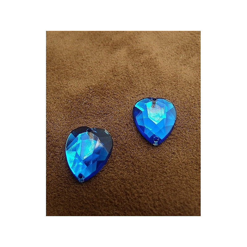 Strass Cœur Acrylique 15 x 12 mm – Lot de 10 ou 20 –