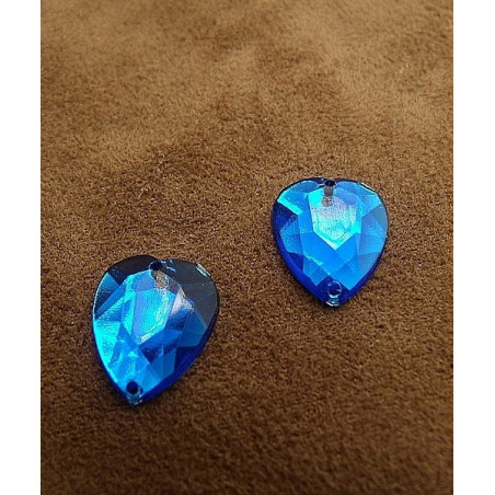 Strass Cœur Acrylique 15 x 12 mm – Lot de 10 ou 20 –