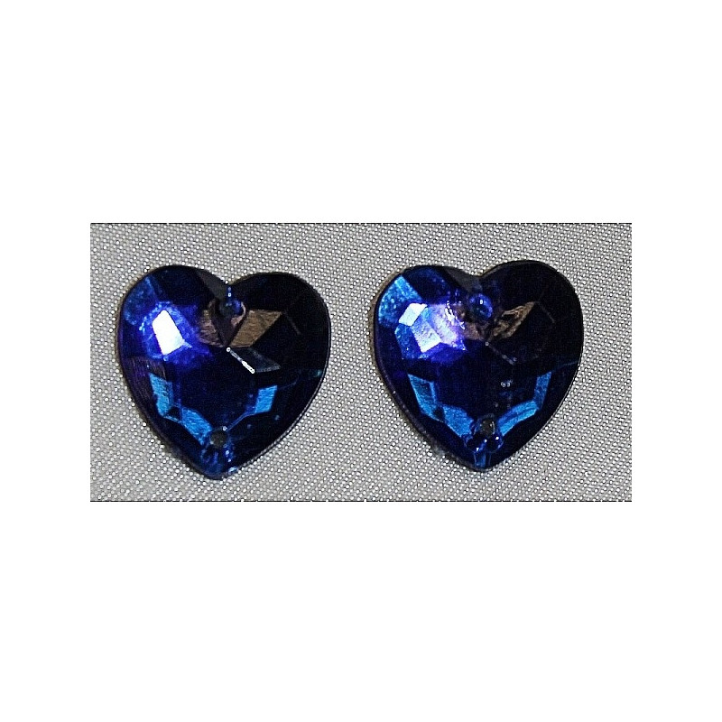 strass coeur bleu