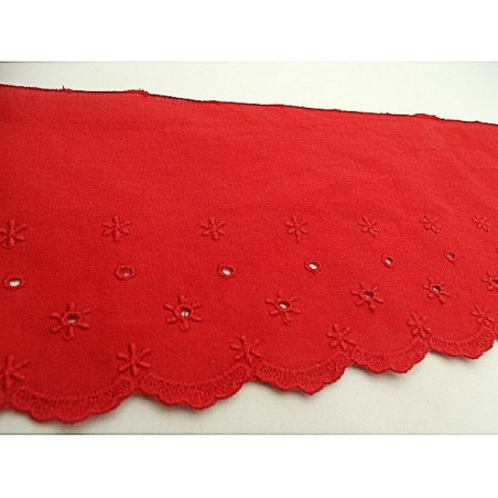 broderie anglaise coton rouge