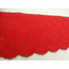 broderie anglaise coton rouge