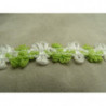 ruban fantaisie motif fleur vert et blanc ruban fantaisie motif fleur vert et blanc