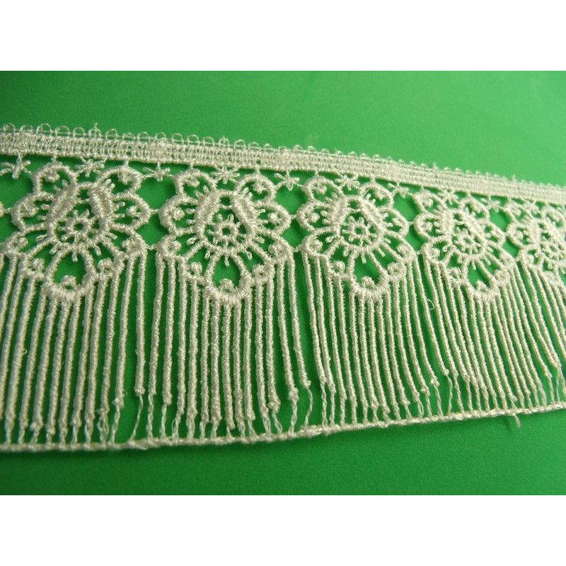 macramé frange coton écru