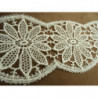 guipure coton motif fleurs ivoire