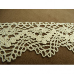 guipure coton vintage beige