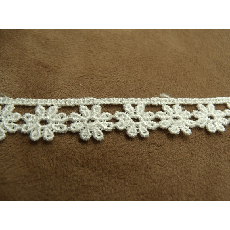 guipure petite fleur coton blanche