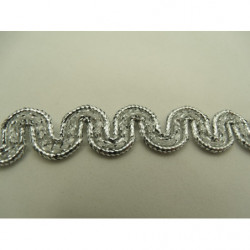 ruban fantaisie lurex argent