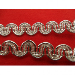 ruban fantaisie lurex argent