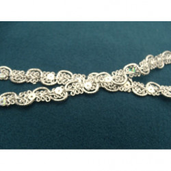 ruban fantaisie lurex argent 1.3 cm