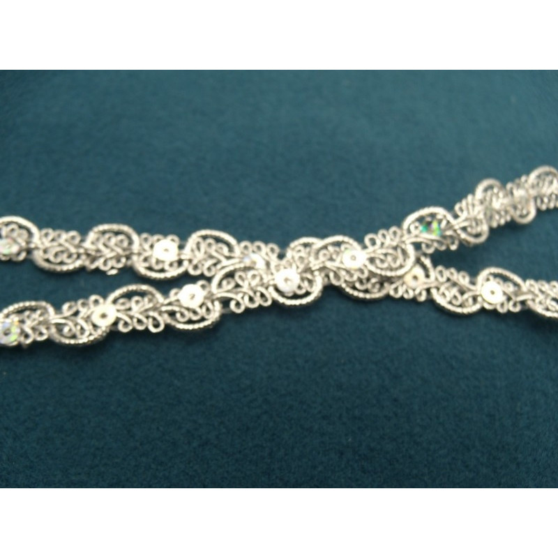 ruban fantaisie lurex argent 1.3 cm ruban fantaisie lurex argent 1.3 cm