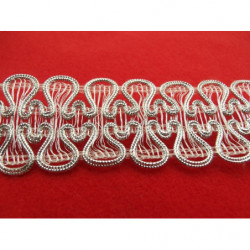 ruban fantaisie lurex argent 