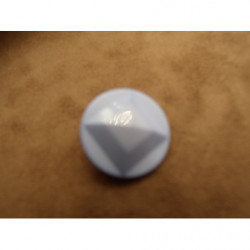bouton acrylique à queue Motif pyramide bleu ciel