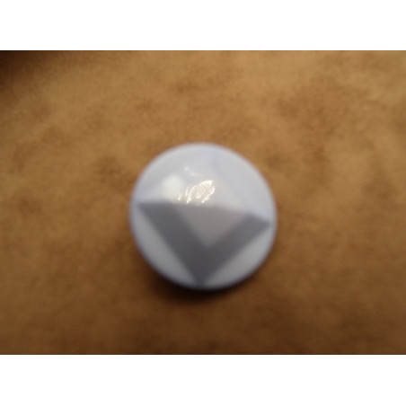 bouton acrylique à queue Motif pyramide bleu ciel