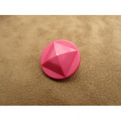 bouton acrylique à queue  rose fushia motif pyramide