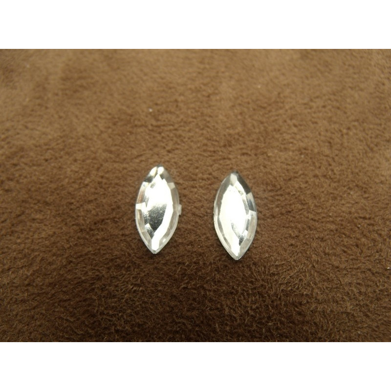 strass ovale argent 
