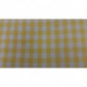 tissu coton vichy carreau jaune et blanc