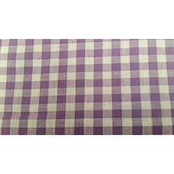 tissu coton vichy carreau violet et blanc