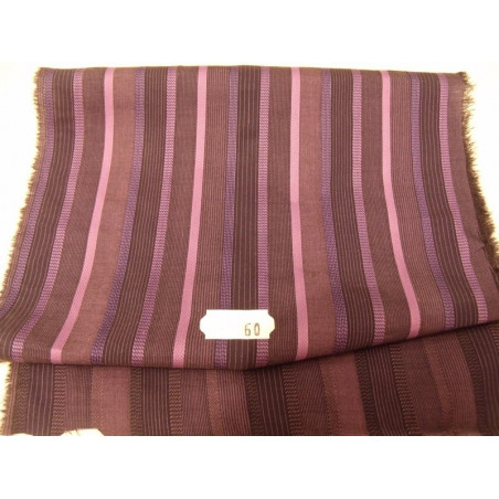 tissu coton uni à raillure violet et parme 150 cm