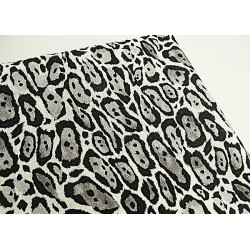 tissu coton imprimé noir et blanc