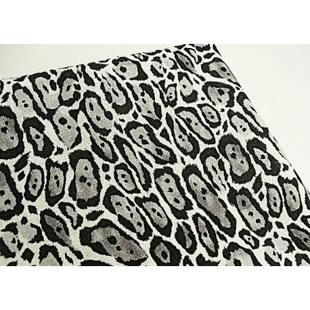 tissu coton imprimé noir et blanc