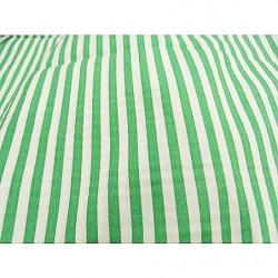 tissu à raillure vert et blanc