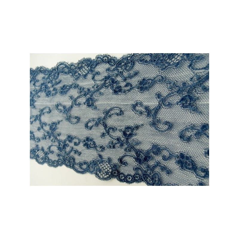 nouvelle dentelle de calais leavers bleu 15 cm 