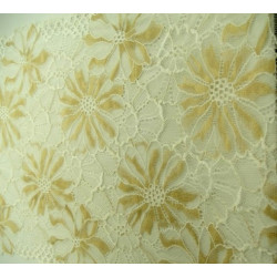 nouvelle dentelle de calais jacquard beige et ivoire 