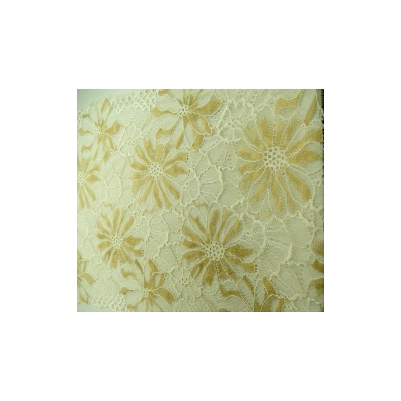 nouvelle dentelle de calais jacquard beige et ivoire 
