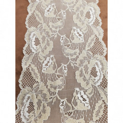 nouvelle dentelle de calais jacquard blanche lurex or