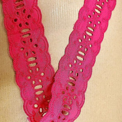 broderie anglaise coton rose fushia