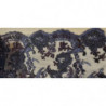 dentelle en laize brodée perlé pailleté bleu marine 1m30 de largeur