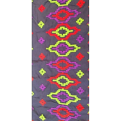 BRODERIE coton etnic multicolore brodée vert rouge
