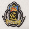 ÉCUSSON pour blazer - argent & or multicolore largeur 6.5 cm / hauteur 7.5 cm