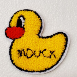 écusson à coudre MOTIF CANARD DUCK largeur 9 cm sur hauteur 9cm