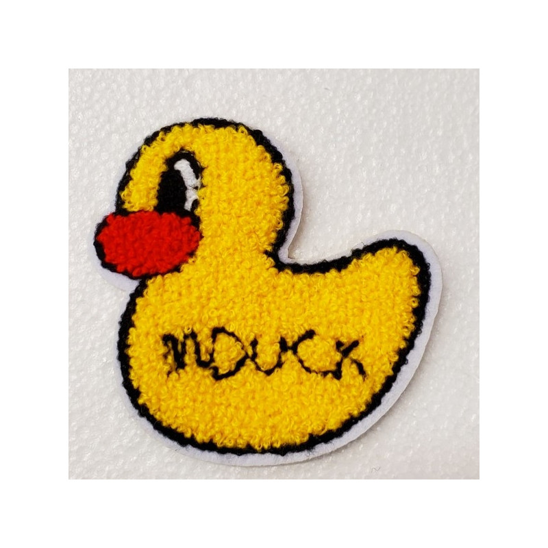 écusson à coudre MOTIF CANARD DUCK largeur 9 cm sur hauteur 9cm