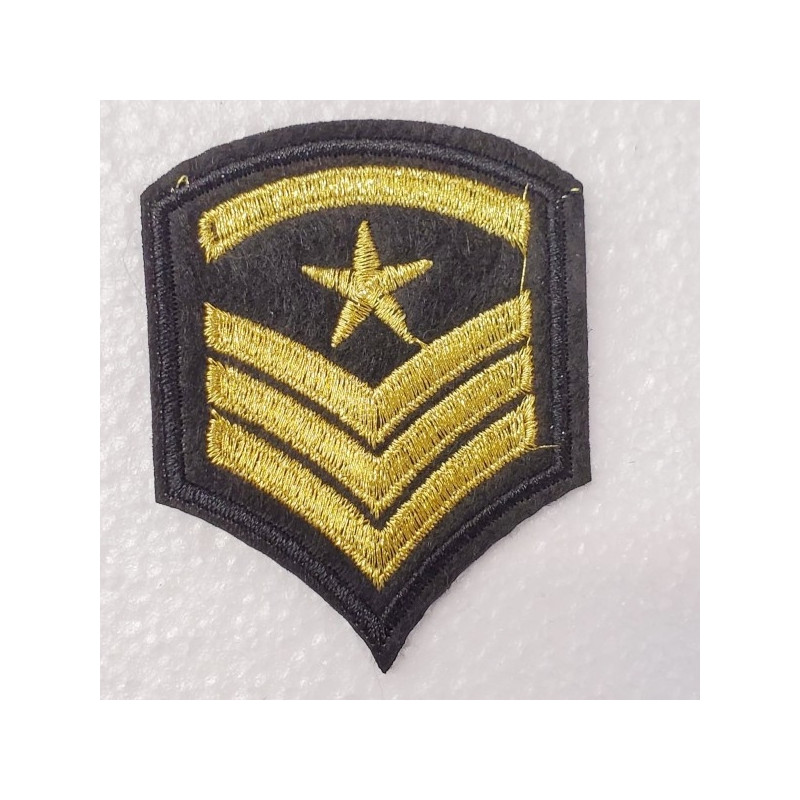 écusson militaire  thermocollant noir et doré  écusson militaire  thermocollant noir et doré