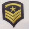 écusson militaire  thermocollant noir et doré  écusson militaire  thermocollant noir et doré
