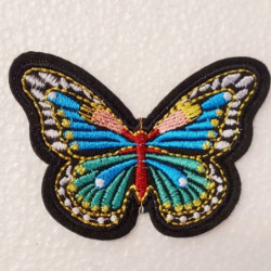 écusson thermocollant multicolore bleu 