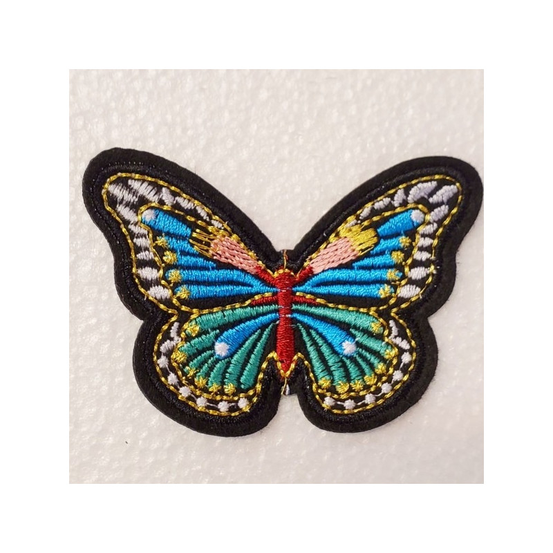 écusson thermocollant multicolore bleu 