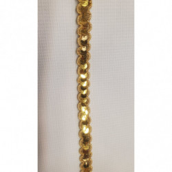 Galon Pailleté de 1.2 cm très souple en lurex doré
