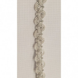 Galon Pailleté  1.2 cm très souple en lurex argenté