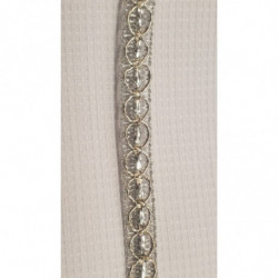 Galon Pailleté  8 mm très souple en lurex argenté