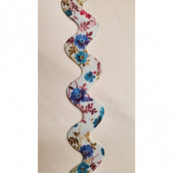 NOUVEAU ruban serpentine multicolore fleuri 