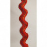 NOUVEAU ruban serpentine rouge surpiqué vert bleu