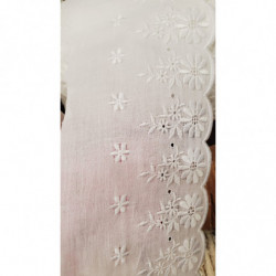 Broderie anglaise coton blanche 