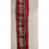 NOUVEAU ruban fantaisie carreau réversible bordeaux 2.5 cm NOUVEAU ruban fantaisie carreau réversible bordeaux 2.5 cm