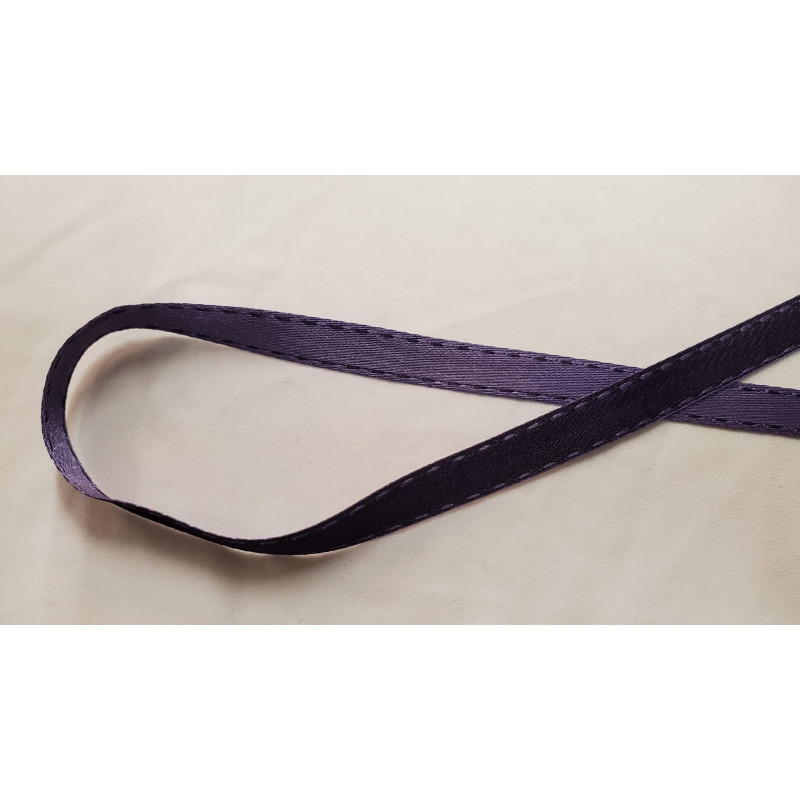 NOUVEAU ruban fantaisie façon couture surpiqué bicolore violet 