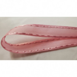NOUVEAU ruban fantaisie façon couture surpiqué rose 