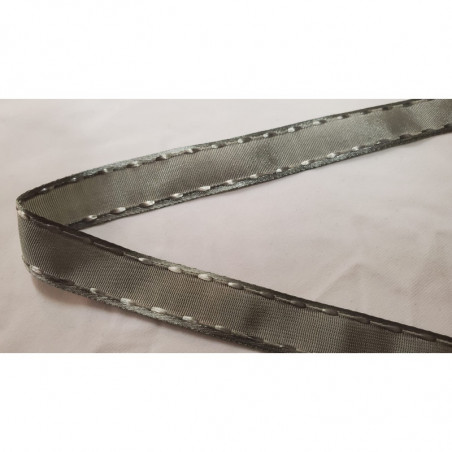 NOUVEAU ruban fantaisie façon couture surpiqué gris NOUVEAU ruban fantaisie façon couture surpiqué gris