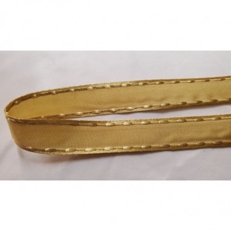 NOUVEAU ruban fantaisie façon couture surpiqué beige clair NOUVEAU ruban fantaisie façon couture surpiqué beige clair